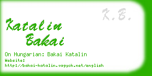 katalin bakai business card